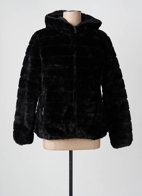 Doudoune poches a capuche noir SOFTY femme