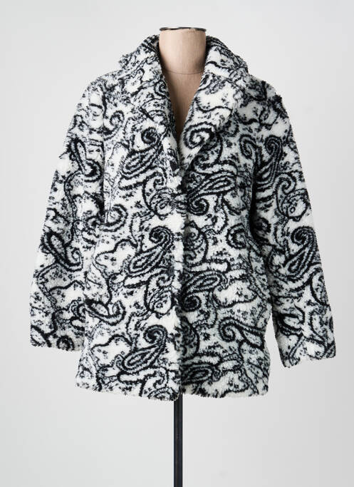 Manteau court coupe droite sans capuche noir BELLERINA femme