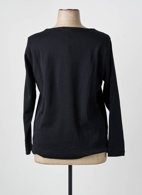 Top tissage jersey manches longues noir AGATHE & LOUISE femme