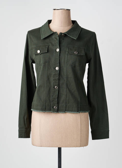 Veste casual poches vert A BELLE femme