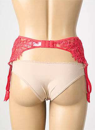 Guêpière/porte-jarretelle broderie rose LISE CHARMEL femme