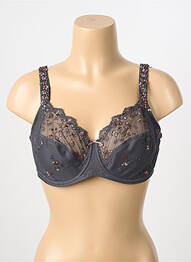 Soutien-gorge effet matière satinée haut soutien-gorge emboitant gris MEY femme