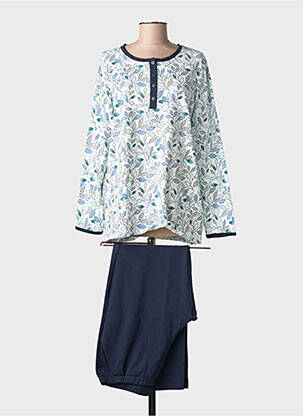 Pyjama tissage jersey bleu PEIGNORA femme
