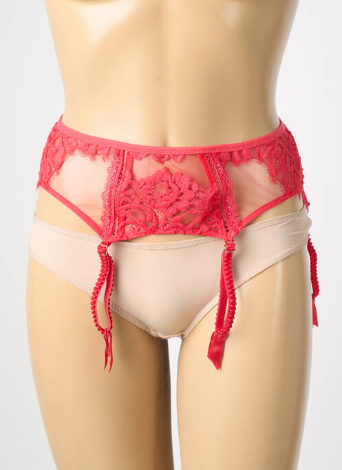 Guêpière/porte-jarretelle broderie rose LISE CHARMEL femme