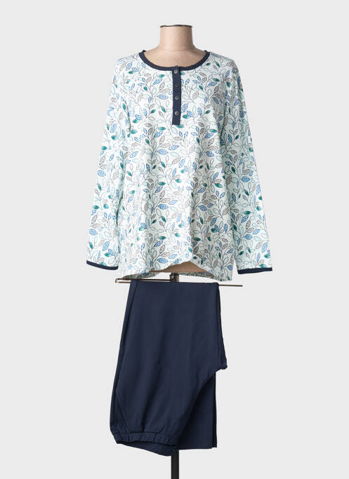Pyjama tissage jersey bleu PEIGNORA femme
