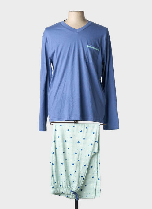 Pyjama col rond bleu CHRISTIAN CANE homme