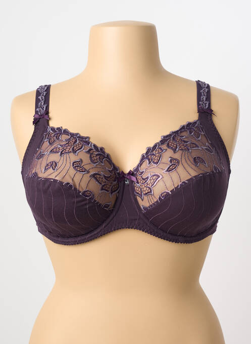 Soutien-gorge effet matière satinée haut soutien-gorge emboitant violet PRIMA DONNA femme