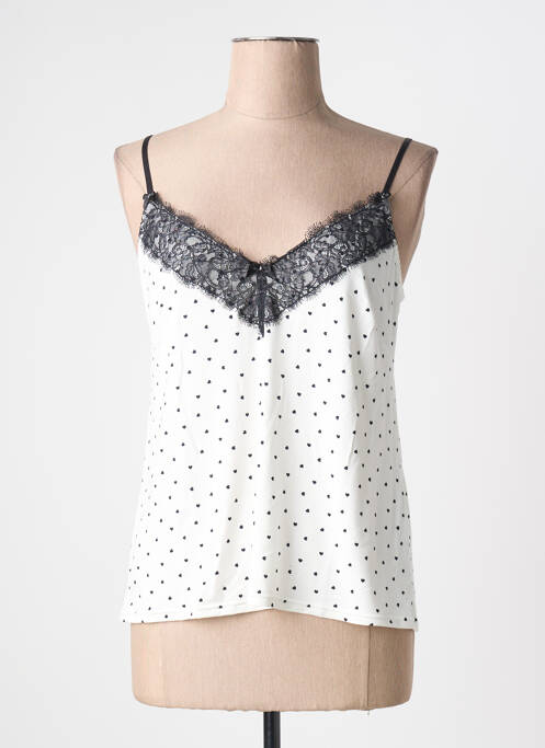 Top/caraco tissage jersey blanc ANTIGEL femme