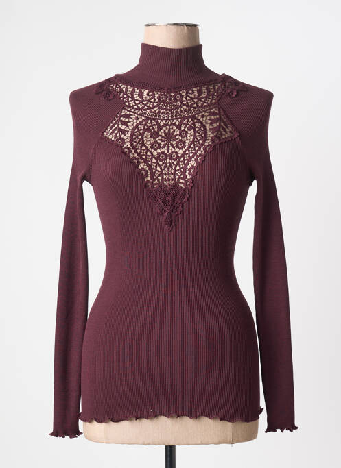 Top stretch manches longues violet OSCALITO femme