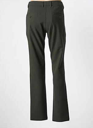 Pantalon chino fermeture zippée sous rabat boutonné taille normale vert TEDDY SMITH femme