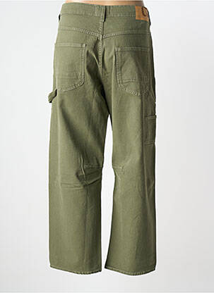 Jeans coupe large stretch taille normale vert LE TEMPS DES CERISES femme