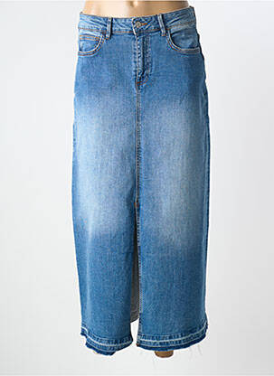 Jupe longue coupe droite bleu B.YOUNG femme