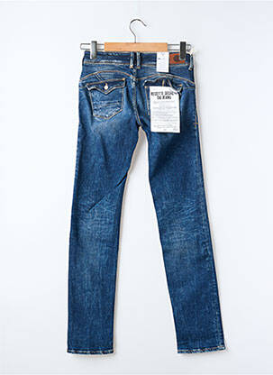 Jeans coupe slim effet usé délavé taille normale bleu LE TEMPS DES CERISES femme