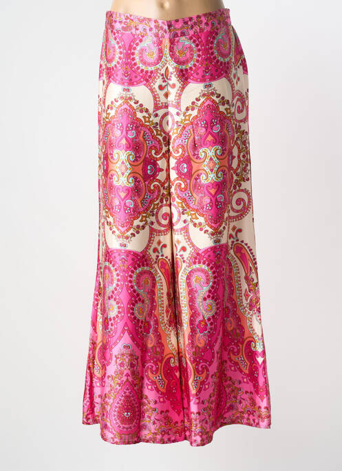 Pantalon large tissage popeline taille normale rose MOLLY BRACKEN femme