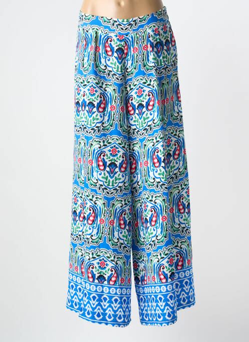 Pantalon large tissage popeline taille normale bleu MOLLY BRACKEN femme