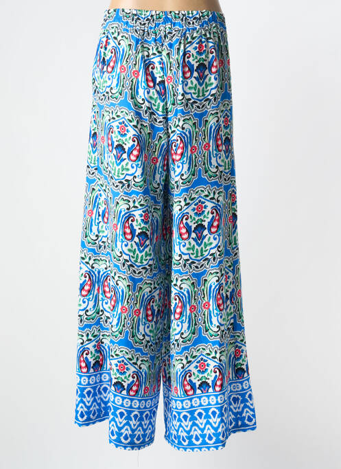 Pantalon large tissage popeline taille normale bleu MOLLY BRACKEN femme