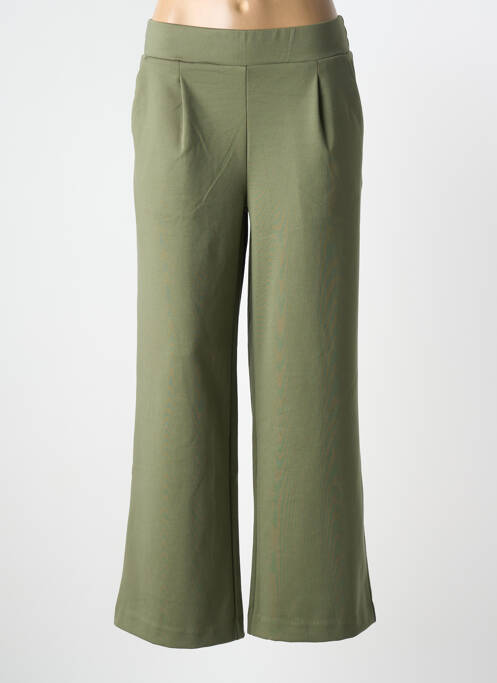 Pantalon large tissage popeline taille normale vert B.YOUNG femme