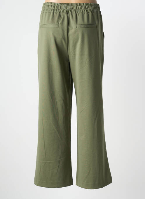 Pantalon large tissage popeline taille normale vert B.YOUNG femme