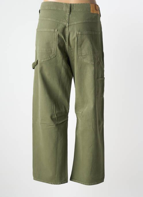 Jeans coupe large stretch taille normale vert LE TEMPS DES CERISES femme