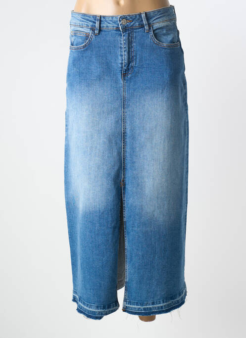 Jupe longue coupe droite bleu B.YOUNG femme