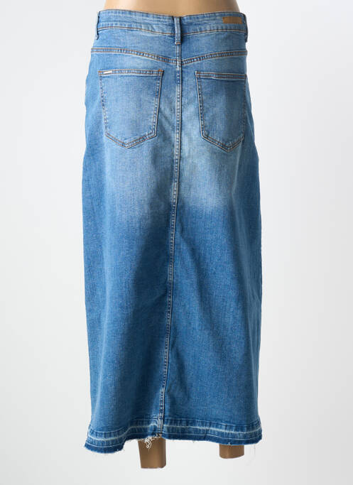 Jupe longue coupe droite bleu B.YOUNG femme