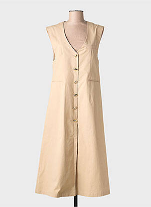 Robe mi-longue sans manche sans manche beige ADORE femme