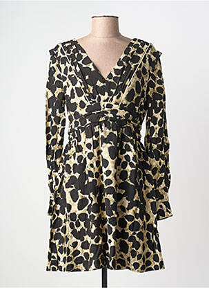 Robe courte fermeture zippée au dos manches longues vert MOLLY BRACKEN femme