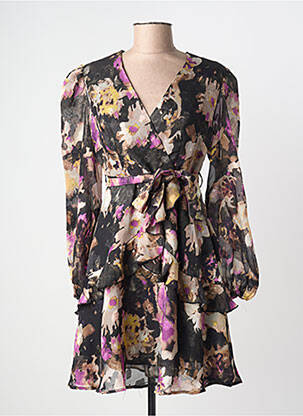 Robe courte manches longues manches longues noir MOLLY BRACKEN femme