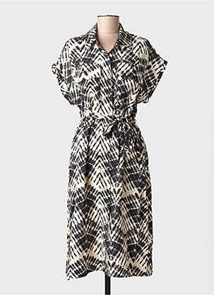 Robe mi-longue manches courtes manches courtes noir MOLLY BRACKEN femme