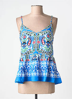 Top manches bretelles ajustables fines bretelles bleu MOLLY BRACKEN femme