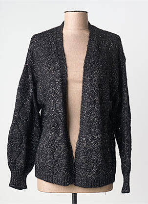 Gilet manches longues resserrée sur le bas noir MOLLY BRACKEN femme