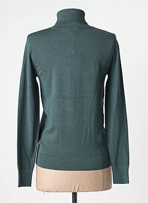 Pull col roulé stretch manches longues vert B.YOUNG femme