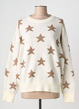 Pull stretch manches longues beige MOLLY BRACKEN femme