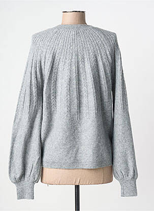 Pull tissage chiné manches longues gris B.YOUNG femme