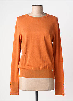 Pull col rond manches longues orange SALSA femme