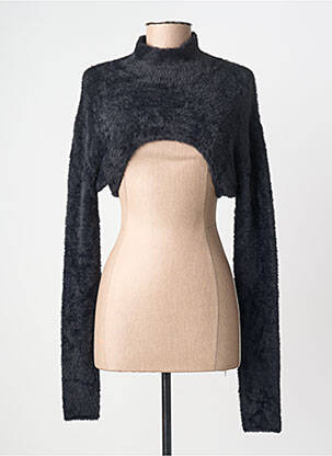 Pull stretch manches longues noir ICHI femme