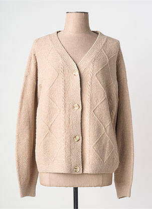 Gilet manches longues stretch beige TIMEZONE femme