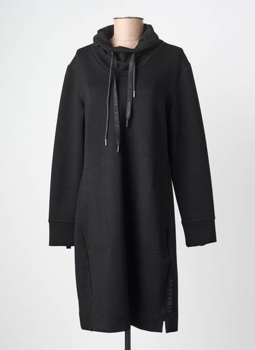 Robe mi-longue manches longues manches longues noir TIMEZONE femme