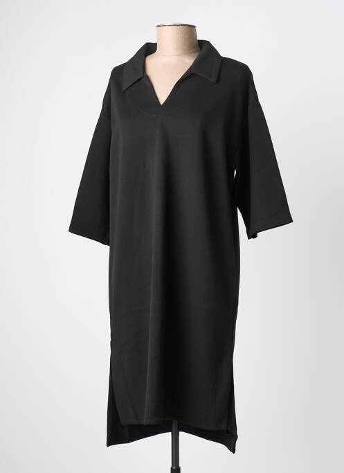 Robe mi-longue manches courtes manches courtes noir B.YOUNG femme
