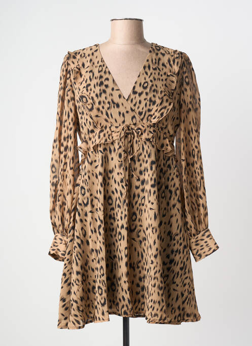 Robe courte manches longues manches longues marron LILI SIDONIO femme