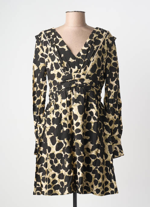 Robe courte fermeture zippée au dos manches longues vert MOLLY BRACKEN femme