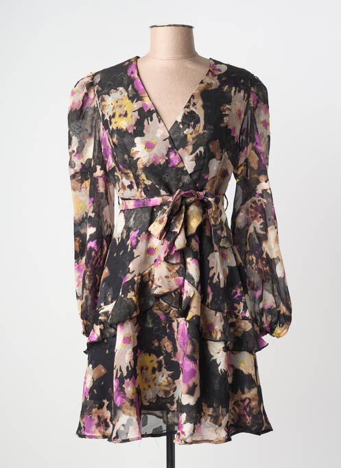 Robe courte manches longues manches longues noir MOLLY BRACKEN femme