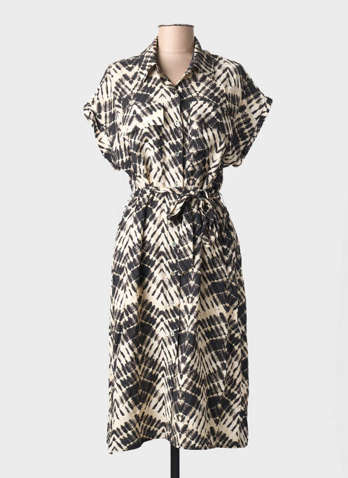 Robe mi-longue manches courtes manches courtes noir MOLLY BRACKEN femme