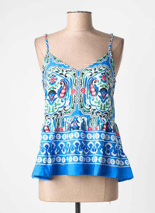 Top manches bretelles ajustables fines bretelles bleu MOLLY BRACKEN femme