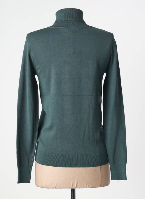 Pull col roulé stretch manches longues vert B.YOUNG femme