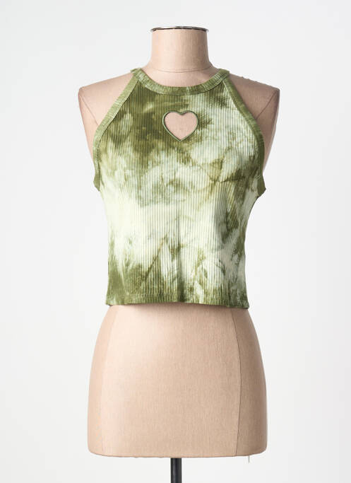 Top stretch sans manche vert LILI SIDONIO femme