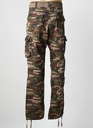 Pantalon droit taille normale taille normale vert SCHOTT homme
