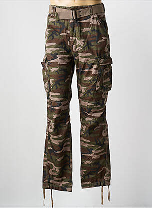 Pantalon droit taille normale taille normale vert SCHOTT homme