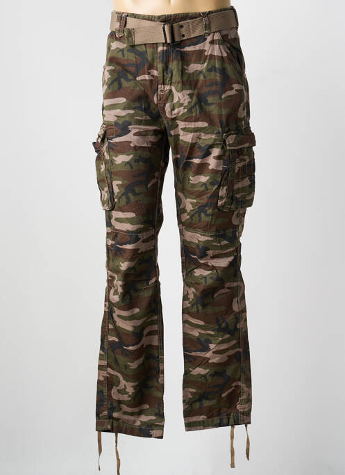 Pantalon droit taille normale taille normale vert SCHOTT homme