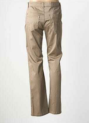 Pantalon slim tissage popeline taille normale marron SWALLOW femme